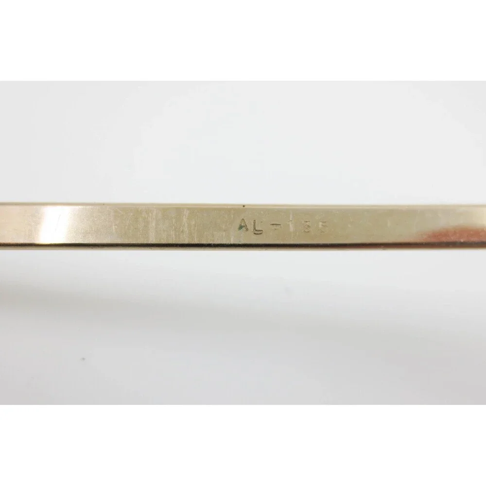 Vintage Italy Octagon Gold Metal Eyeglass Frames AL-12K Geometric 46/20 135